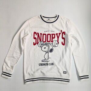Snoopy Lightweight Men's Sweatshirt Size Small White